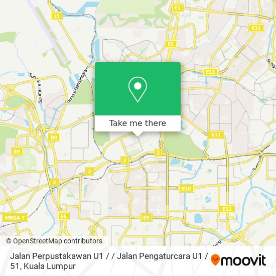 Peta Jalan Perpustakawan U1 / / Jalan Pengaturcara U1 / 51