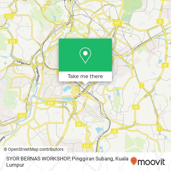 SYOR BERNAS WORKSHOP, Pinggiran Subang map