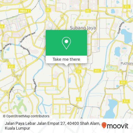 Jalan Paya Lebar Jalan Empat 27, 40400 Shah Alam map