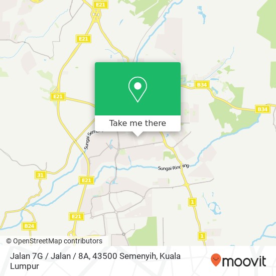 Jalan 7G / Jalan / 8A, 43500 Semenyih map