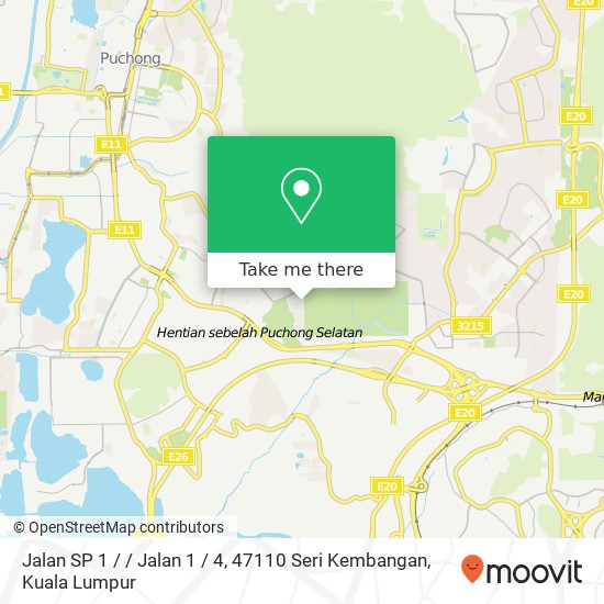 Peta Jalan SP 1 / / Jalan 1 / 4, 47110 Seri Kembangan