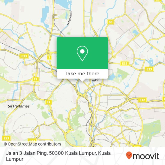 Peta Jalan 3 Jalan Ping, 50300 Kuala Lumpur