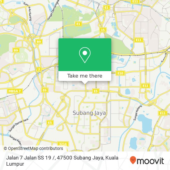 Peta Jalan 7 Jalan SS 19 /, 47500 Subang Jaya