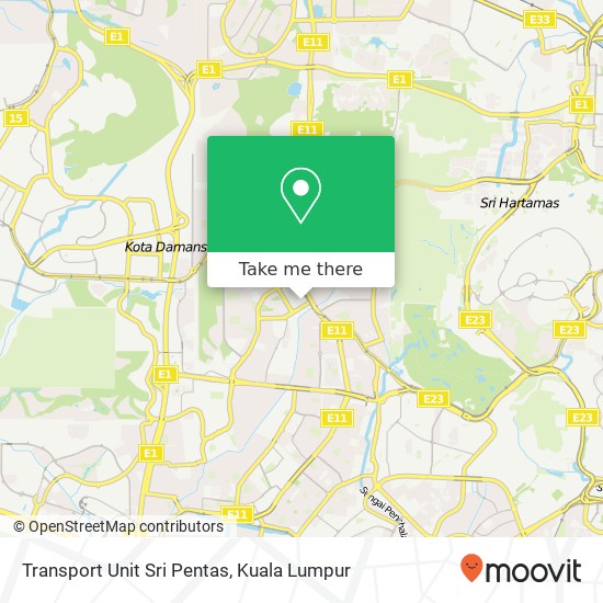 Transport Unit Sri Pentas map