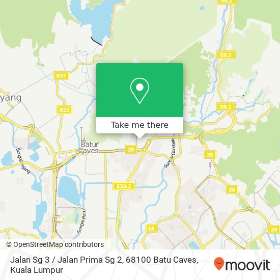 Peta Jalan Sg 3 / Jalan Prima Sg 2, 68100 Batu Caves