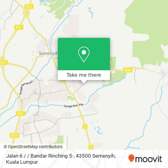 Peta Jalan 6 / / Bandar Rinching 5-, 43500 Semenyih