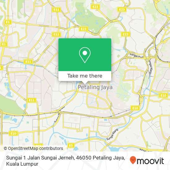 Peta Sungai 1 Jalan Sungai Jerneh, 46050 Petaling Jaya