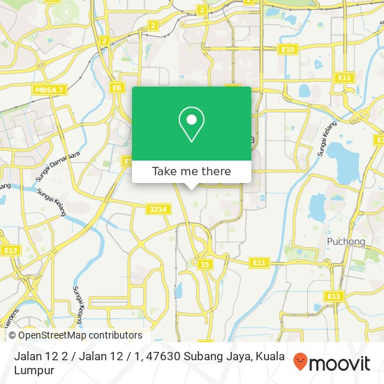 Peta Jalan 12 2 / Jalan 12 / 1, 47630 Subang Jaya