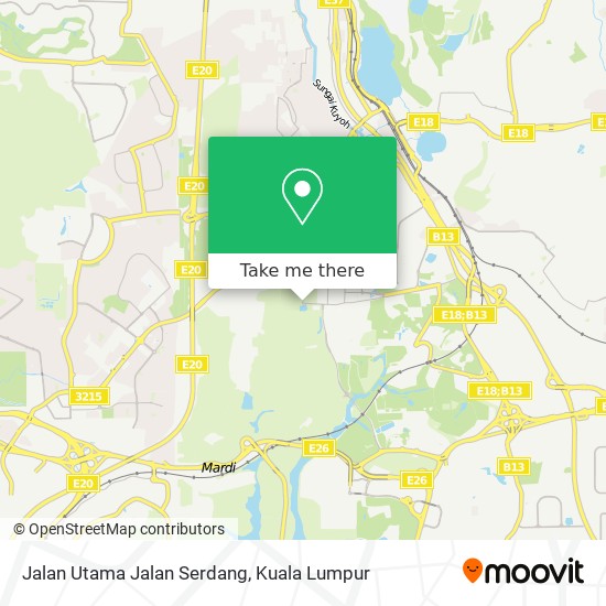 Jalan Utama Jalan Serdang map