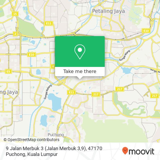 Peta 9 Jalan Merbuk 3 (Jalan Merbuk 3,9), 47170 Puchong