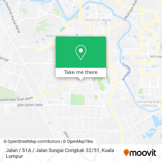 Jalan / 51A / Jalan Sungai Congkak 32 / 51 map