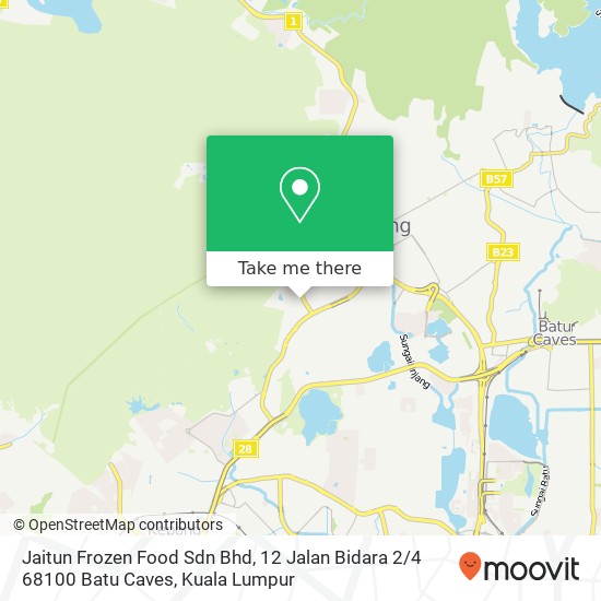Peta Jaitun Frozen Food Sdn Bhd, 12 Jalan Bidara 2 / 4 68100 Batu Caves