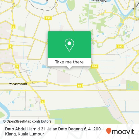 Peta Dato Abdul Hamid 31 Jalan Dato Dagang 6, 41200 Klang