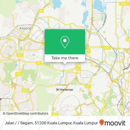 Peta Jalan / / Segam, 51200 Kuala Lumpur