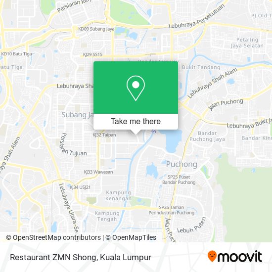 Restaurant ZMN Shong map