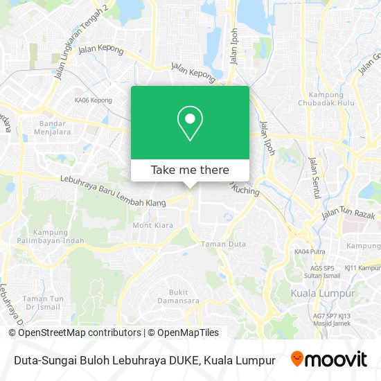 Duta-Sungai Buloh Lebuhraya DUKE map