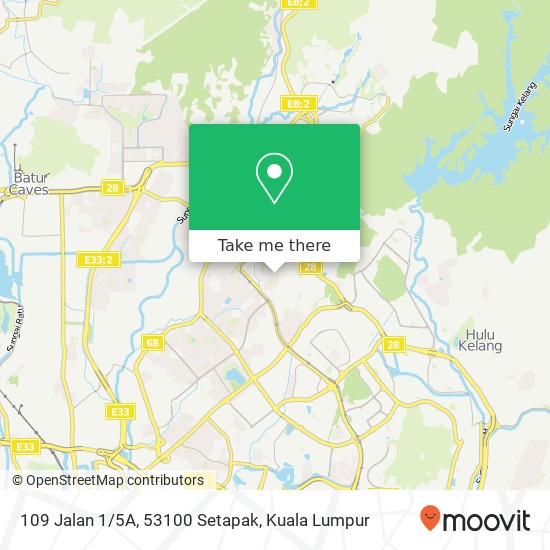 109 Jalan 1/5A, 53100 Setapak map