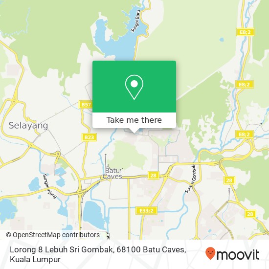 Lorong 8 Lebuh Sri Gombak, 68100 Batu Caves map
