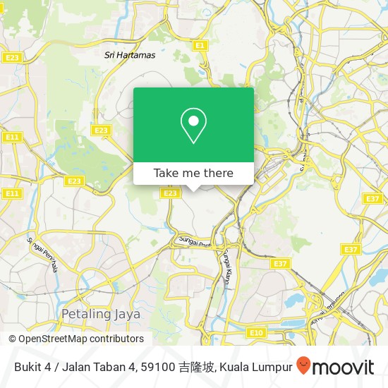 Peta Bukit 4 / Jalan Taban 4, 59100 吉隆坡