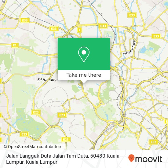 Peta Jalan Langgak Duta Jalan Tam Duta, 50480 Kuala Lumpur