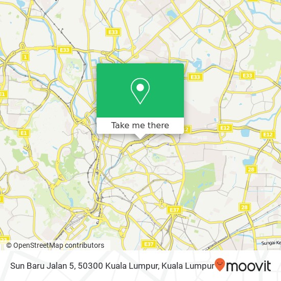 Peta Sun Baru Jalan 5, 50300 Kuala Lumpur