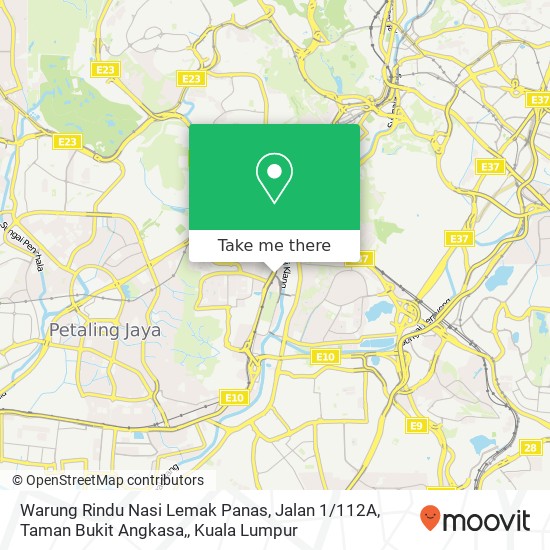 Warung Rindu Nasi Lemak Panas, Jalan 1 / 112A, Taman Bukit Angkasa, map