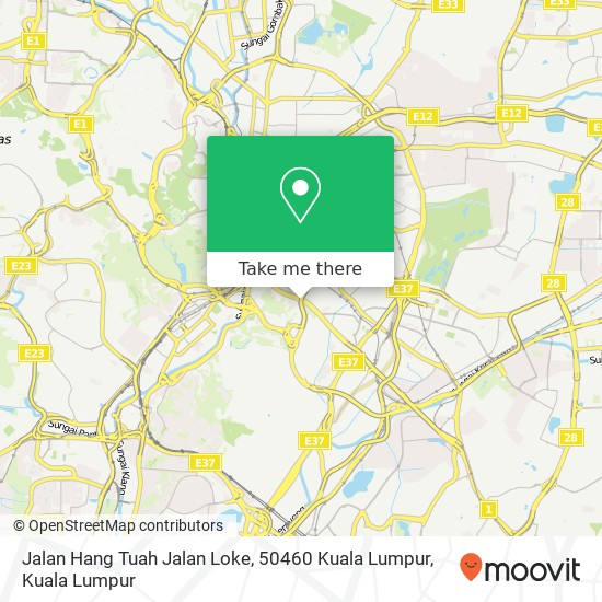 Peta Jalan Hang Tuah Jalan Loke, 50460 Kuala Lumpur