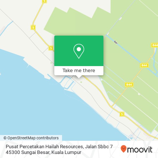 Pusat Percetakan Hailah Resources, Jalan Sbbc 7 45300 Sungai Besar map