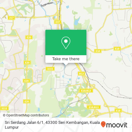 Peta Sri Serdang Jalan 6 / 1, 43300 Seri Kembangan