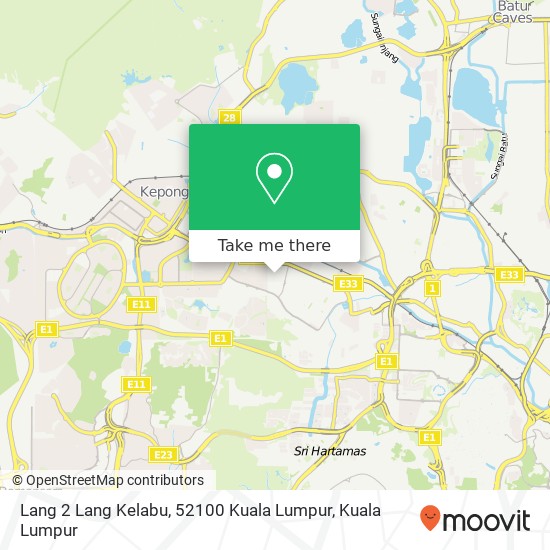 Peta Lang 2 Lang Kelabu, 52100 Kuala Lumpur