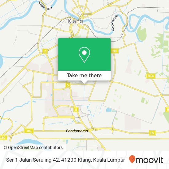 Peta Ser 1 Jalan Seruling 42, 41200 Klang