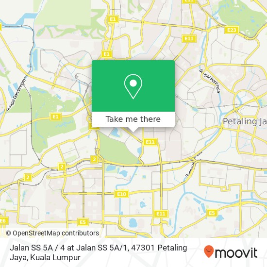 Jalan SS 5A / 4 at Jalan SS 5A / 1, 47301 Petaling Jaya map