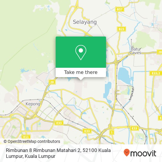 Rimbunan 8 Rimbunan Matahari 2, 52100 Kuala Lumpur map