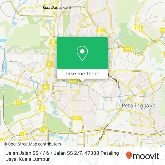 Jalan Jalan SS / / 6 / Jalan SS 2 / 7, 47300 Petaling Jaya map