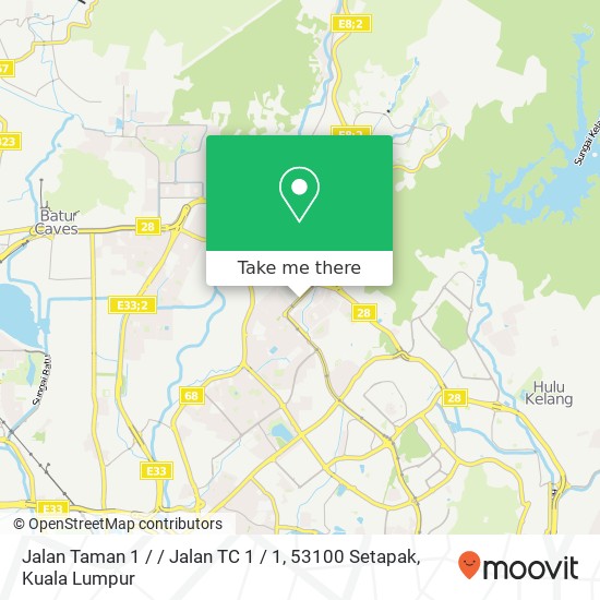 Peta Jalan Taman 1 / / Jalan TC 1 / 1, 53100 Setapak