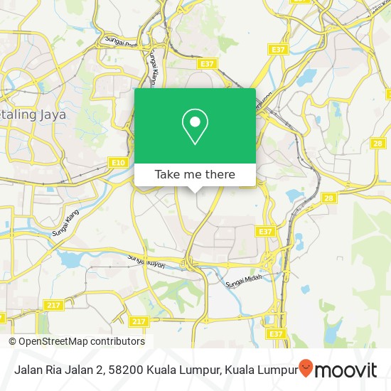 Peta Jalan Ria Jalan 2, 58200 Kuala Lumpur