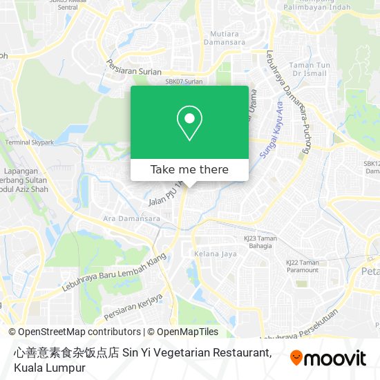 心善意素食杂饭点店 Sin Yi Vegetarian Restaurant map