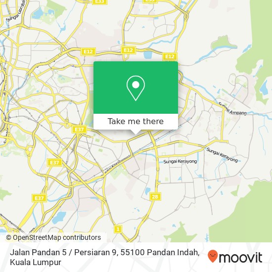 Jalan Pandan 5 / Persiaran 9, 55100 Pandan Indah map