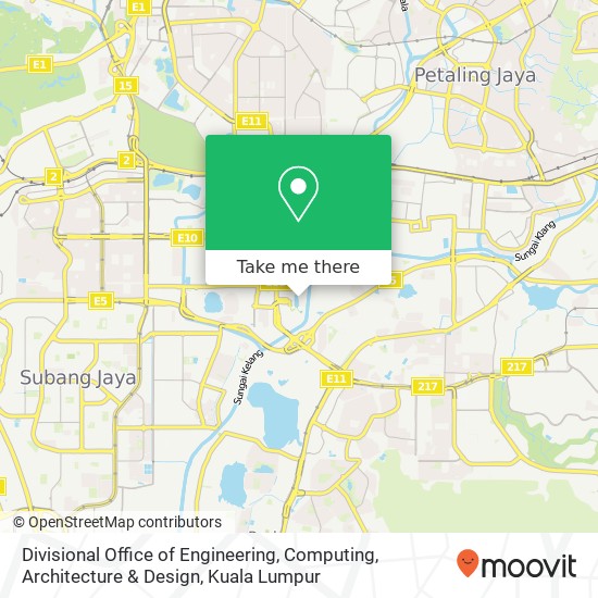 Divisional Office of Engineering, Computing, Architecture & Design map