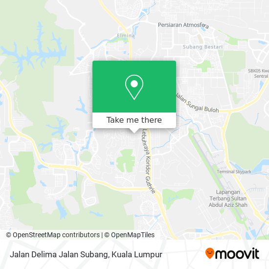Peta Jalan Delima Jalan Subang