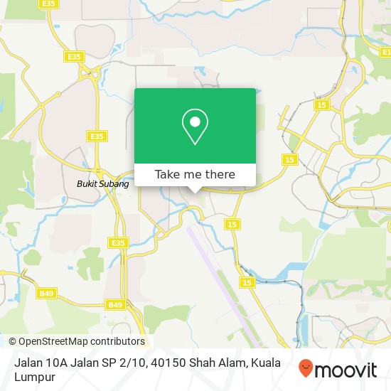 Peta Jalan 10A Jalan SP 2 / 10, 40150 Shah Alam