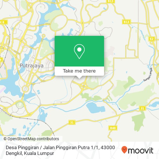Peta Desa Pinggiran / Jalan Pinggiran Putra 1 / 1, 43000 Dengkil