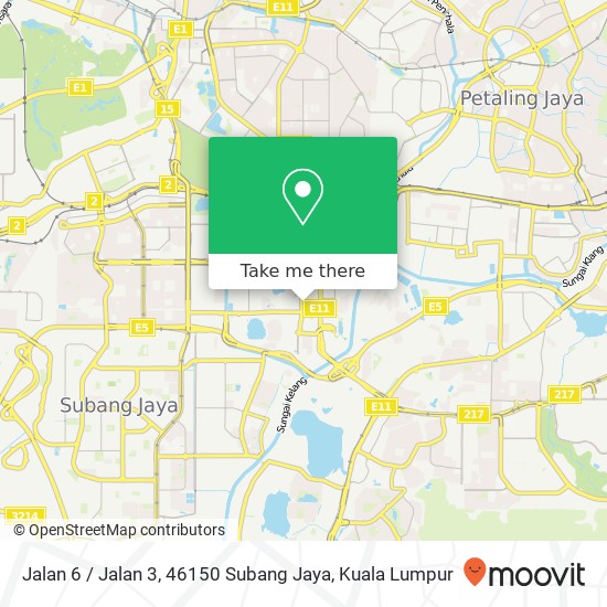 Peta Jalan 6 / Jalan 3, 46150 Subang Jaya