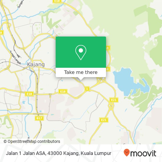 Peta Jalan 1 Jalan ASA, 43000 Kajang