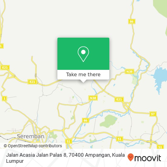 Jalan Acasia Jalan Palas 8, 70400 Ampangan map