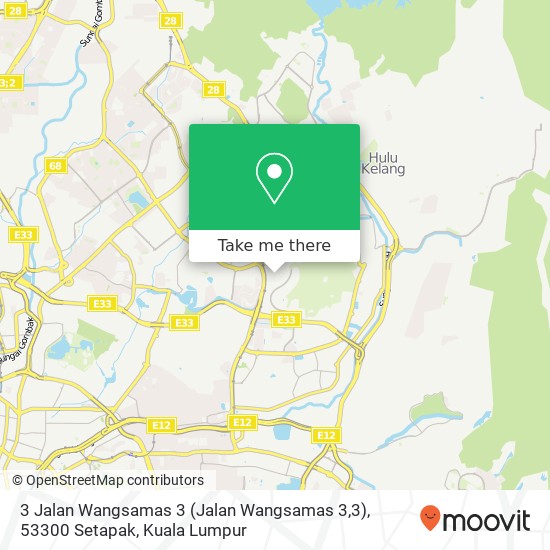 Peta 3 Jalan Wangsamas 3 (Jalan Wangsamas 3,3), 53300 Setapak