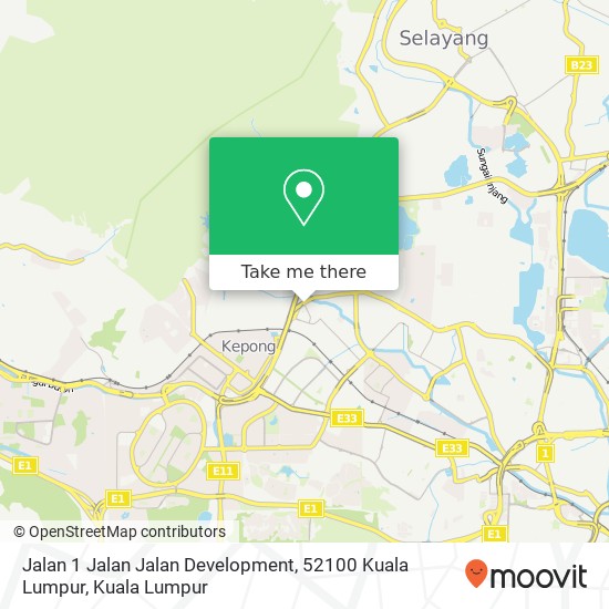 Jalan 1 Jalan Jalan Development, 52100 Kuala Lumpur map