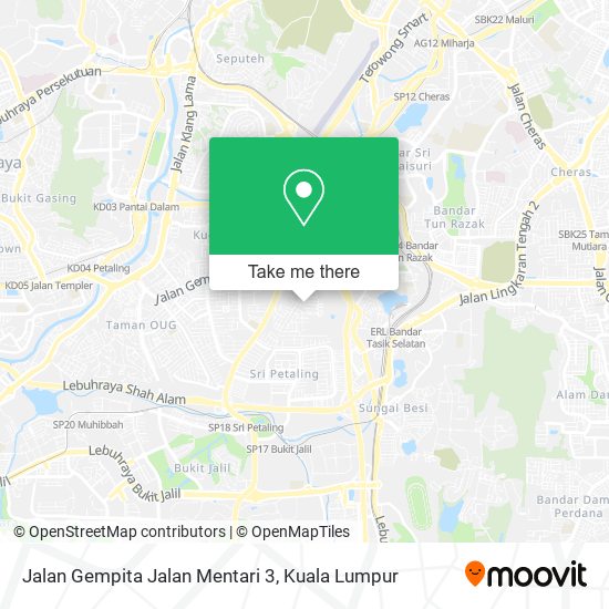 Jalan Gempita Jalan Mentari 3 map