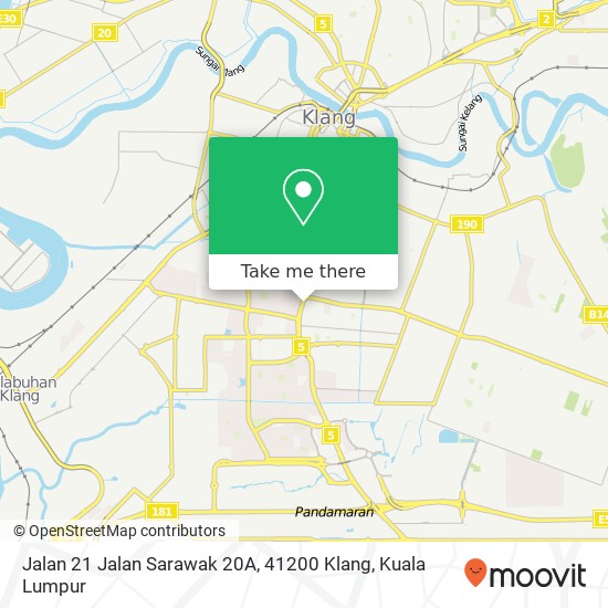 Peta Jalan 21 Jalan Sarawak 20A, 41200 Klang