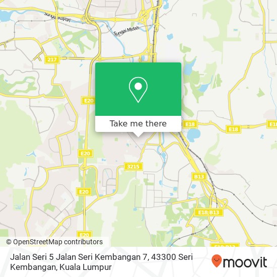 Peta Jalan Seri 5 Jalan Seri Kembangan 7, 43300 Seri Kembangan